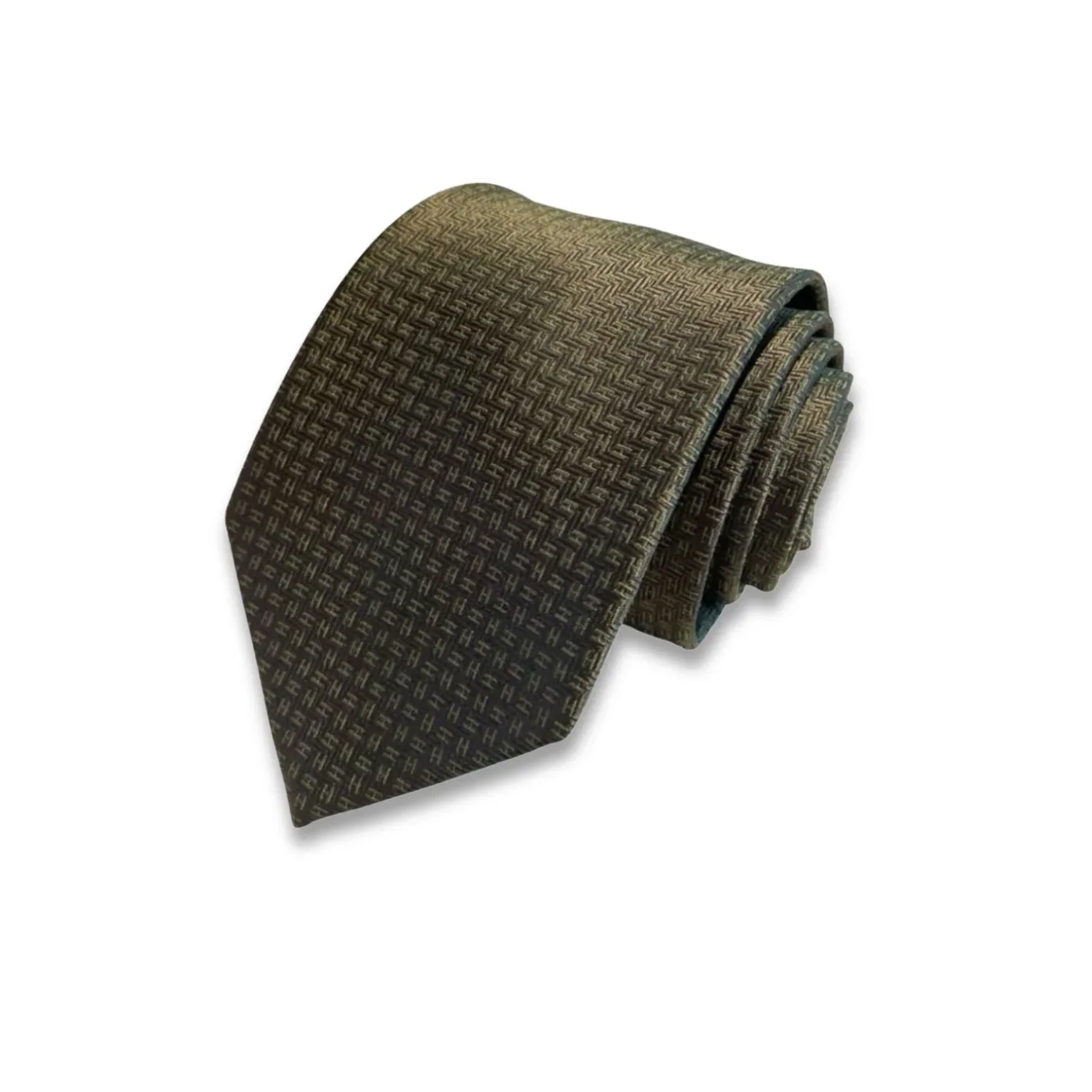 Hermes Elegent Green Silk Tie Hermes Elegent Green Silk Tie