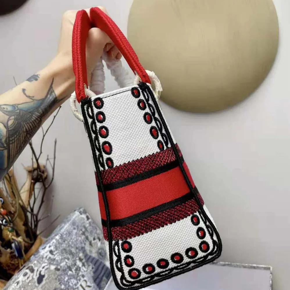 Dior Medium Lady D-lite Bag Latte Multicolor Cupidon Embroidery for Women