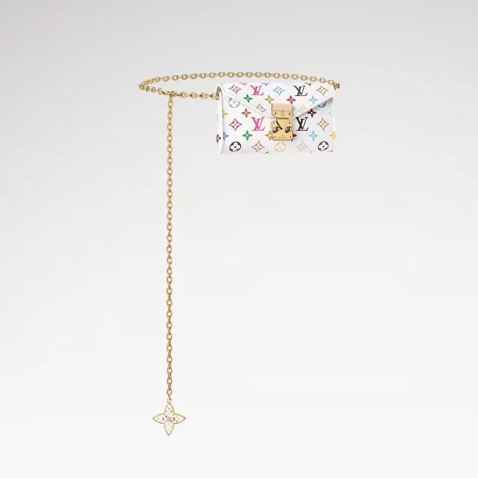 Louis Vuitton LV x TM Pouch Metis Belt in White Gold Hardware