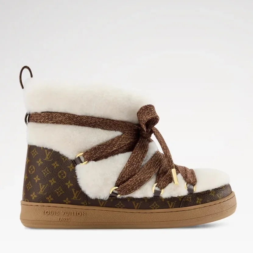 Louis Vuitton LV Cloud Lace-Up Ankle Boots Sneaker Beige 1AIV31