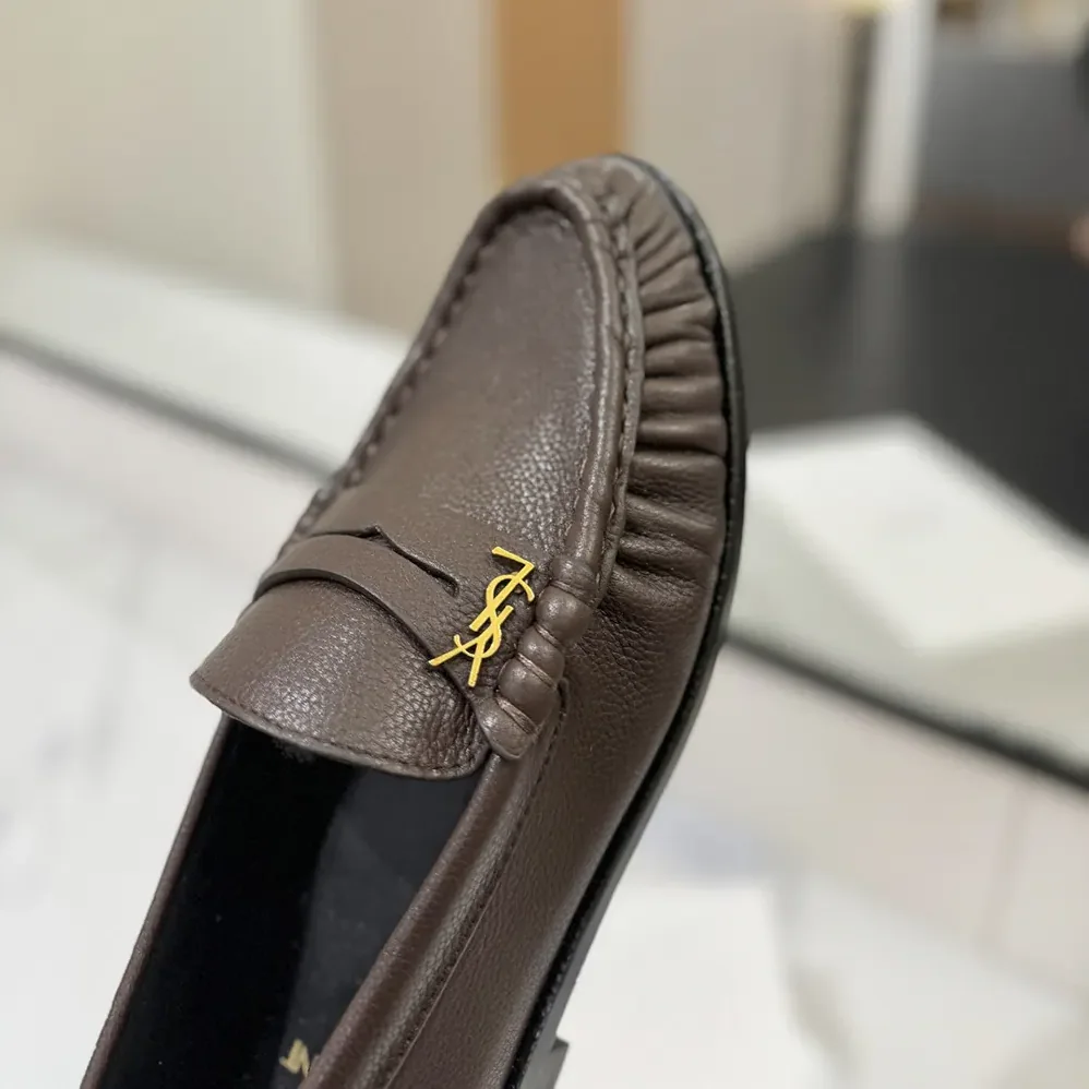 Saint Laurent YSL Le Loafer Supple in Matte Leather for Unisex