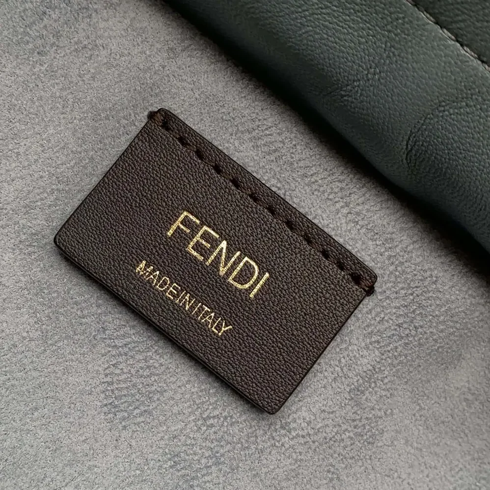 Fendi Mamma Baguette Small Mercury Blue Nappa Leather Mini for Women in bag Fendi Mamma Baguette Small Mercury Blue Nappa Leather Mini for Women in bag