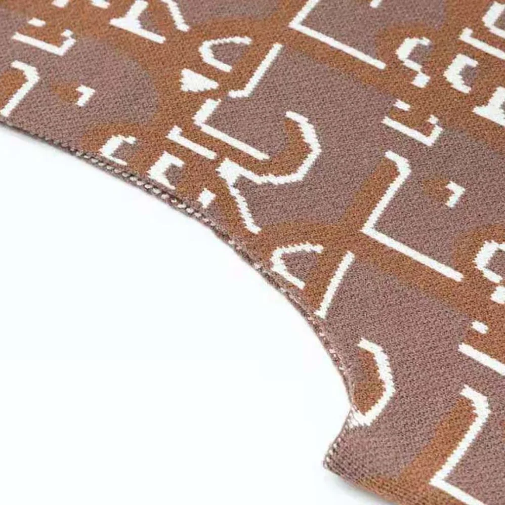 Dior Oversized Cactus Jack Dior Sleeveless Sweater Beige and Brown Cashmere Jacquard for Men