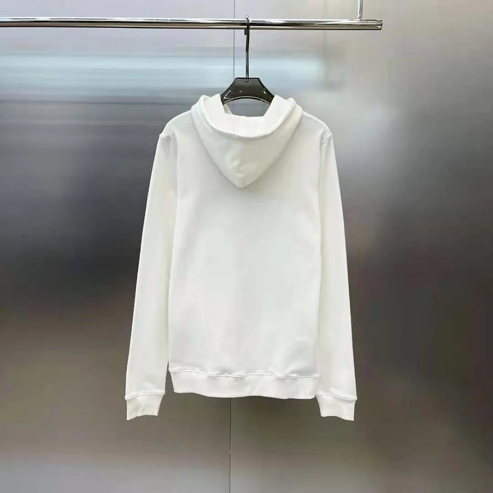 Loewe Calcifer Leather Patch Hoodie in Cotton for Women in White