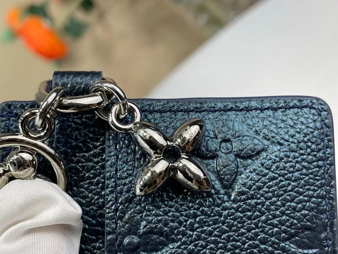 Louis Vuitton LV Charms Card Holder Shimmery Ink /