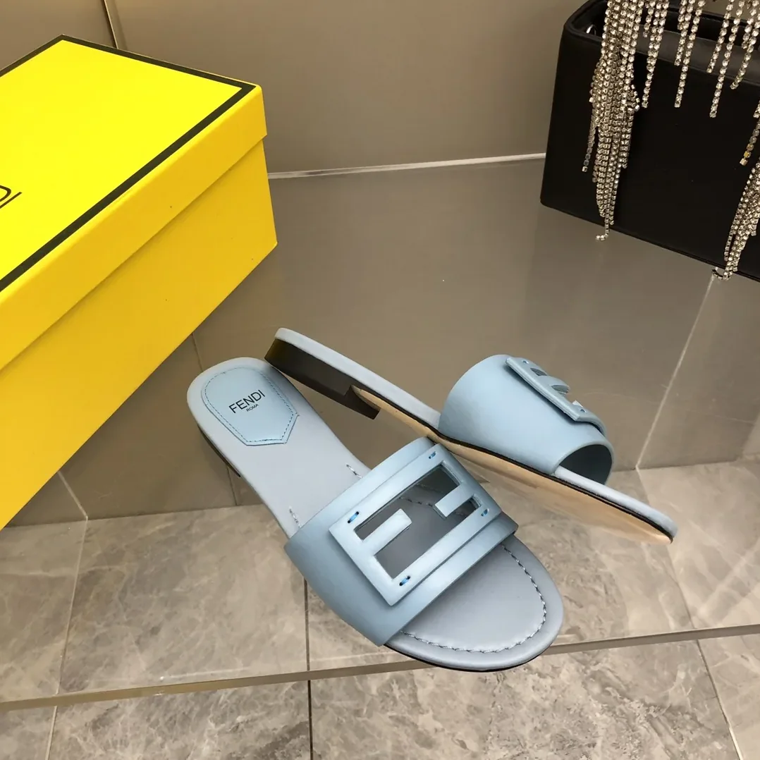 Fendi Light Blue Slides 8R8136AE7TF18TF Fendi Light Blue Slides 8R8136AE7TF18TF