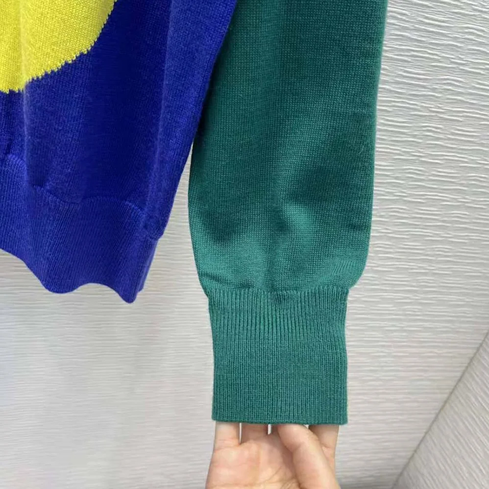 Loewe Circle Intarsia Sweater in Wool for Women