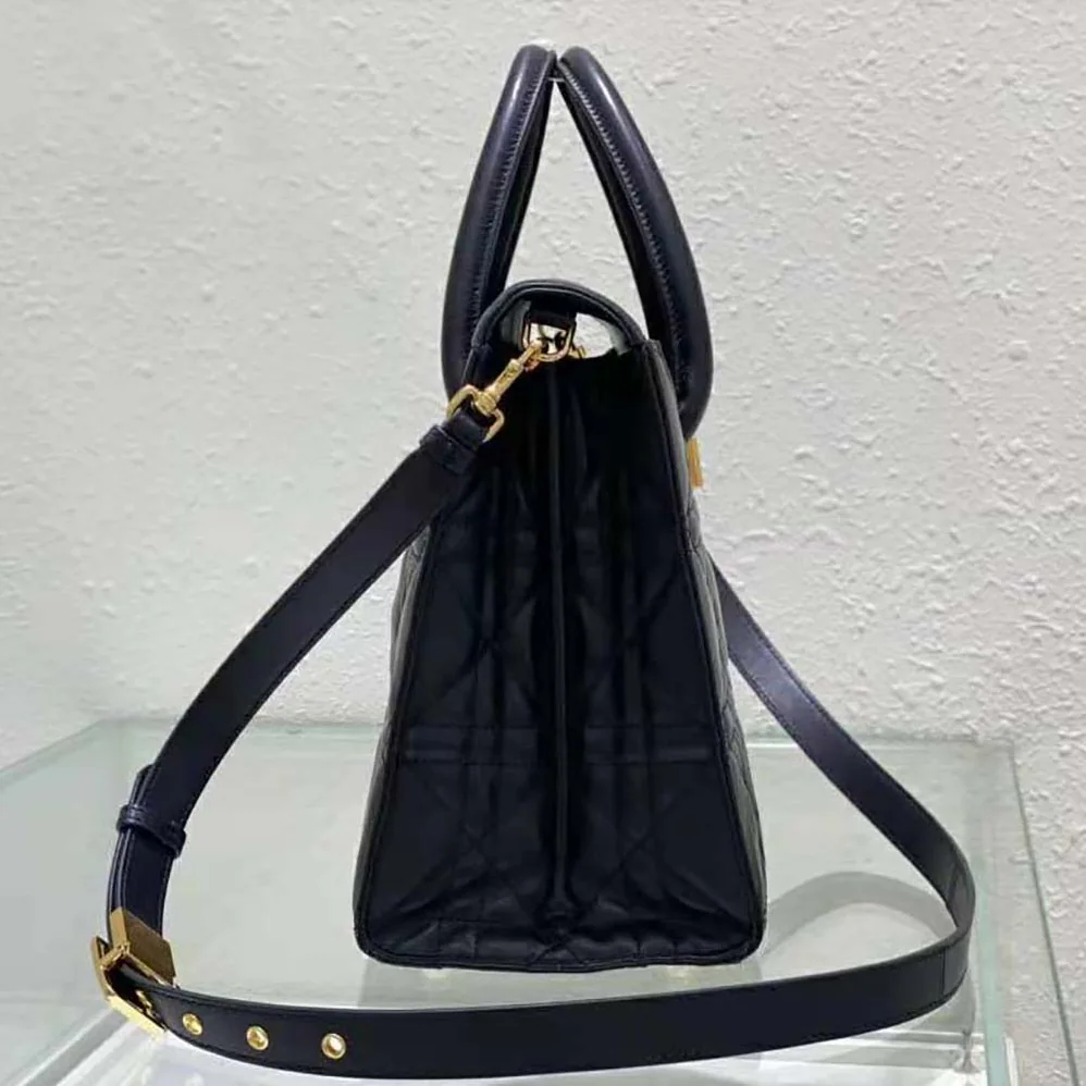 Dior Medium ST Honore Tote Black Macrocannage Lambskin for Women Dior Medium ST Honore Tote Black Macrocannage Lambskin for Women