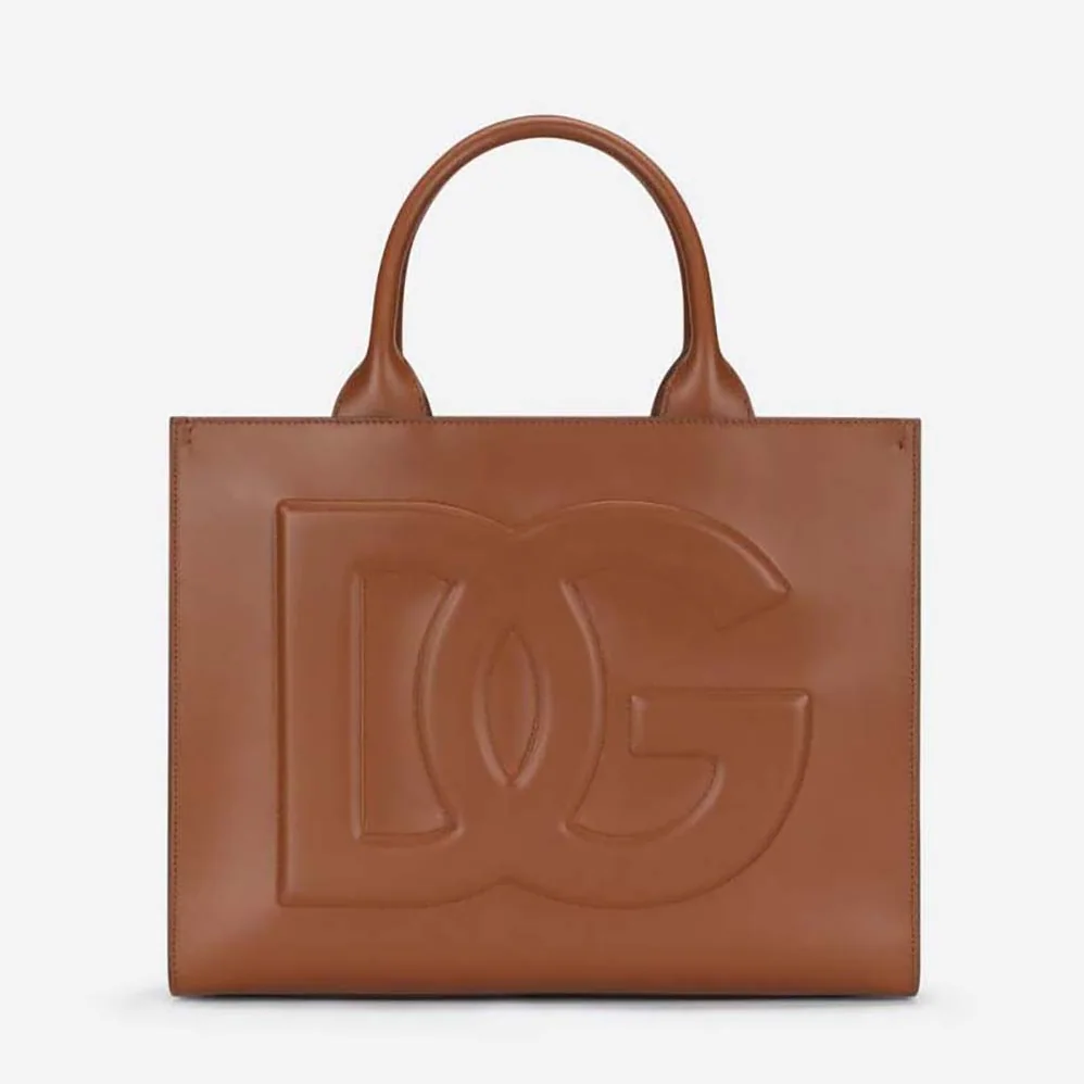 Dolce Gabbana D&G Small Calfskin DG Daily Shopper for Women in Brown Dolce Gabbana D&G Small Calfskin DG Daily Shopper for Women in Brown