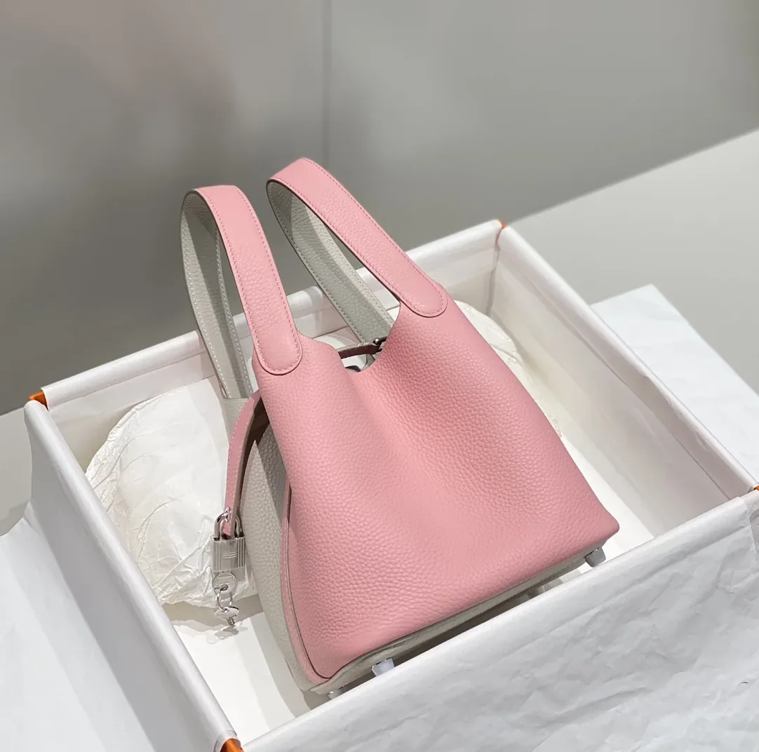 Hermes Picotin Lock 18 Bag Grey in Pink / Hermes Picotin Lock 18 Bag Grey in Pink /