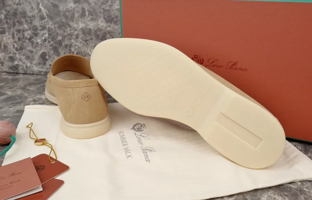 Loro Piana Summer Walk Loafers Light Wood Smoke FAE8124_H755 Loro Piana Summer Walk Loafers Light Wood Smoke FAE8124_H755