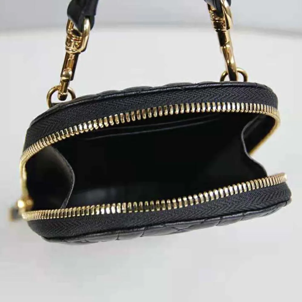 Dior Lady Dior Phone Holder Black Cannage Lambskin for Women