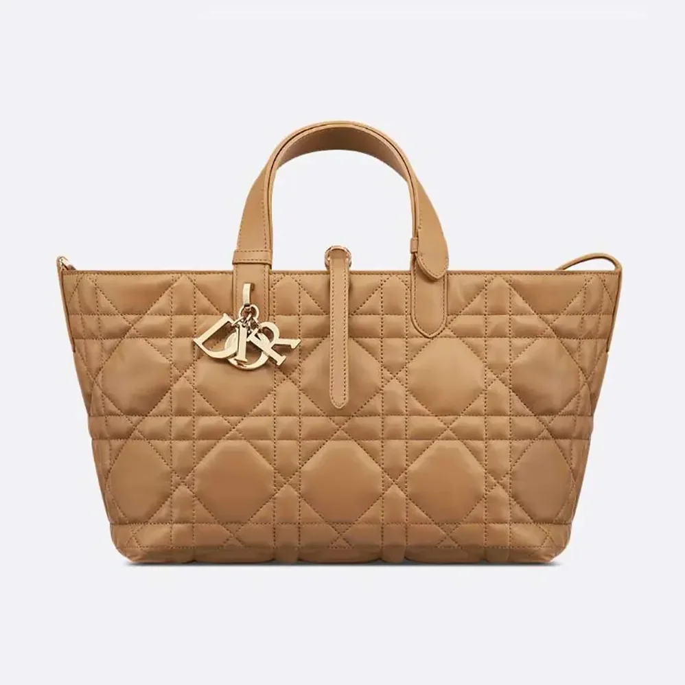 Dior Medium Dior Toujours Bag Medium Tan Macrocannage Calfskin for Women