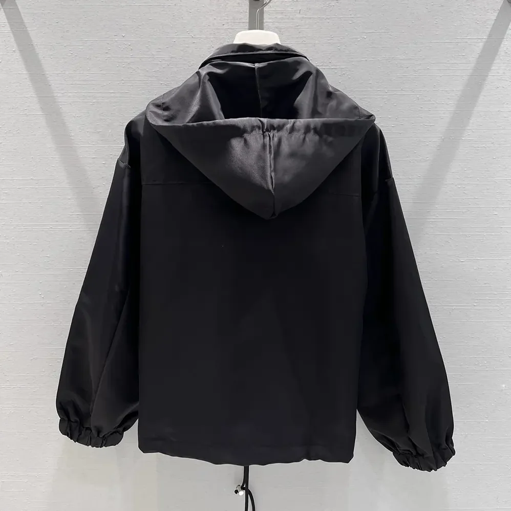 Prada Re-Nylon Blouson Jacket for Women in Black Prada Re-Nylon Blouson Jacket for Women in Black