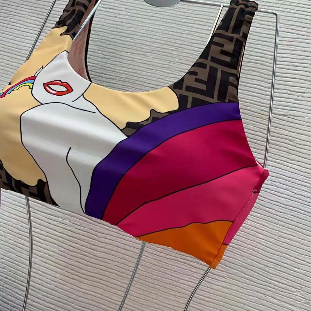 Fendi Swimsuit Multicolor Lycra Bikini for Women in Pink Fendi Swimsuit Multicolor Lycra Bikini for Women in Pink