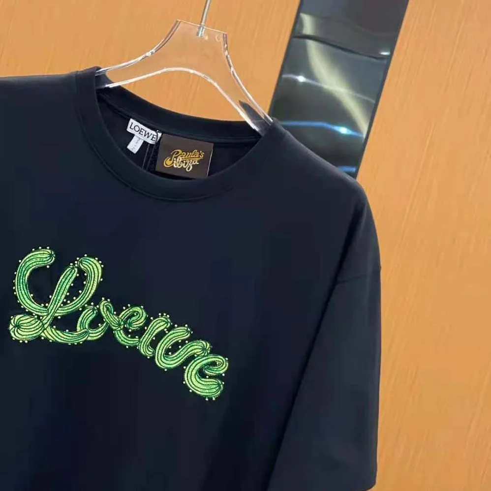 Loewe LOEWE Cactus T-shirt in Cotton for Women in Black Loewe LOEWE Cactus T-shirt in Cotton for Women in Black