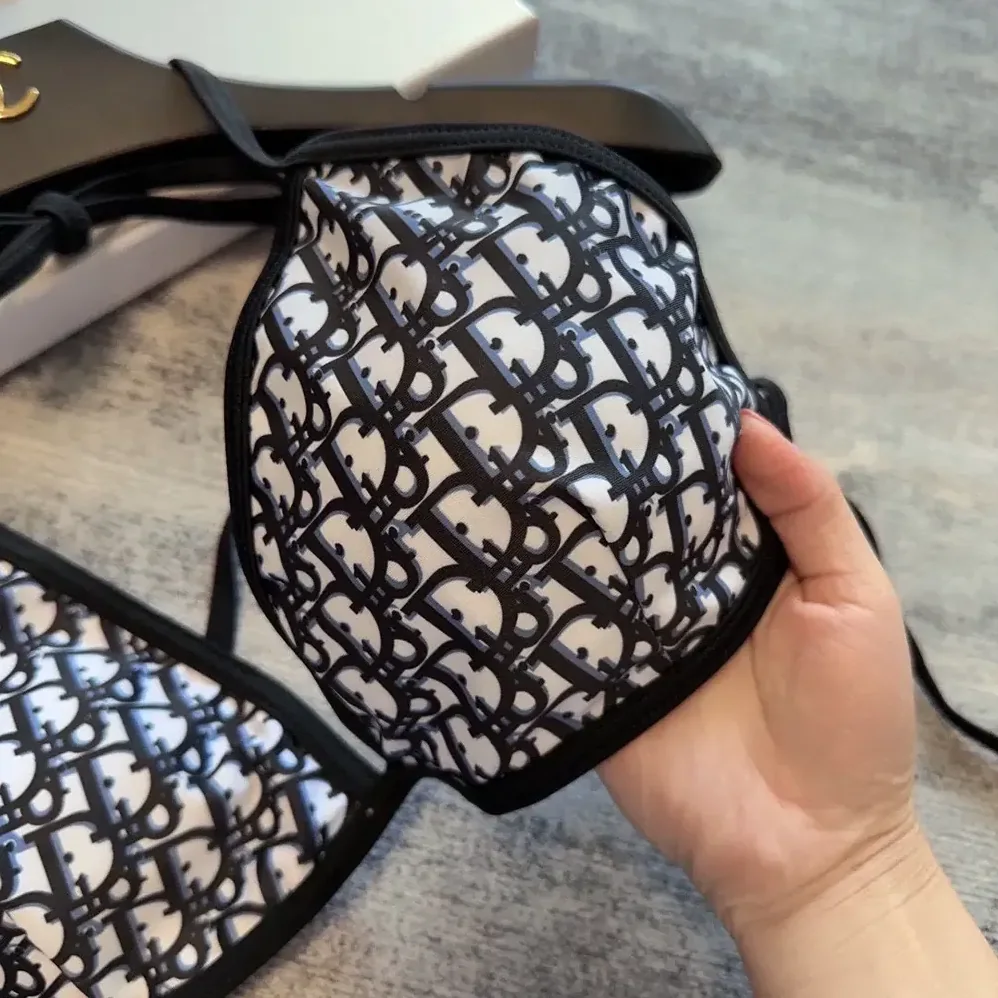 Dior Bikini Top / Bottom Blue Dior Oblique Technical Fabric for Women
