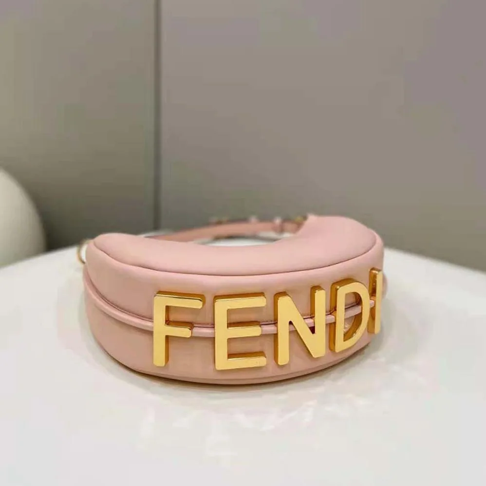 Fendi Fendigraphy Small Pale Pink Leather Bag for Women