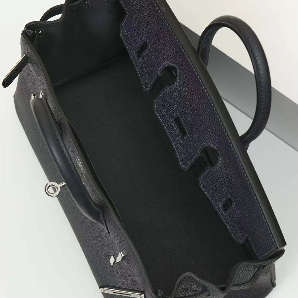 Hermes Birkin 30 Bag in Epsom Leather with Silver Hardware in Black/Silver