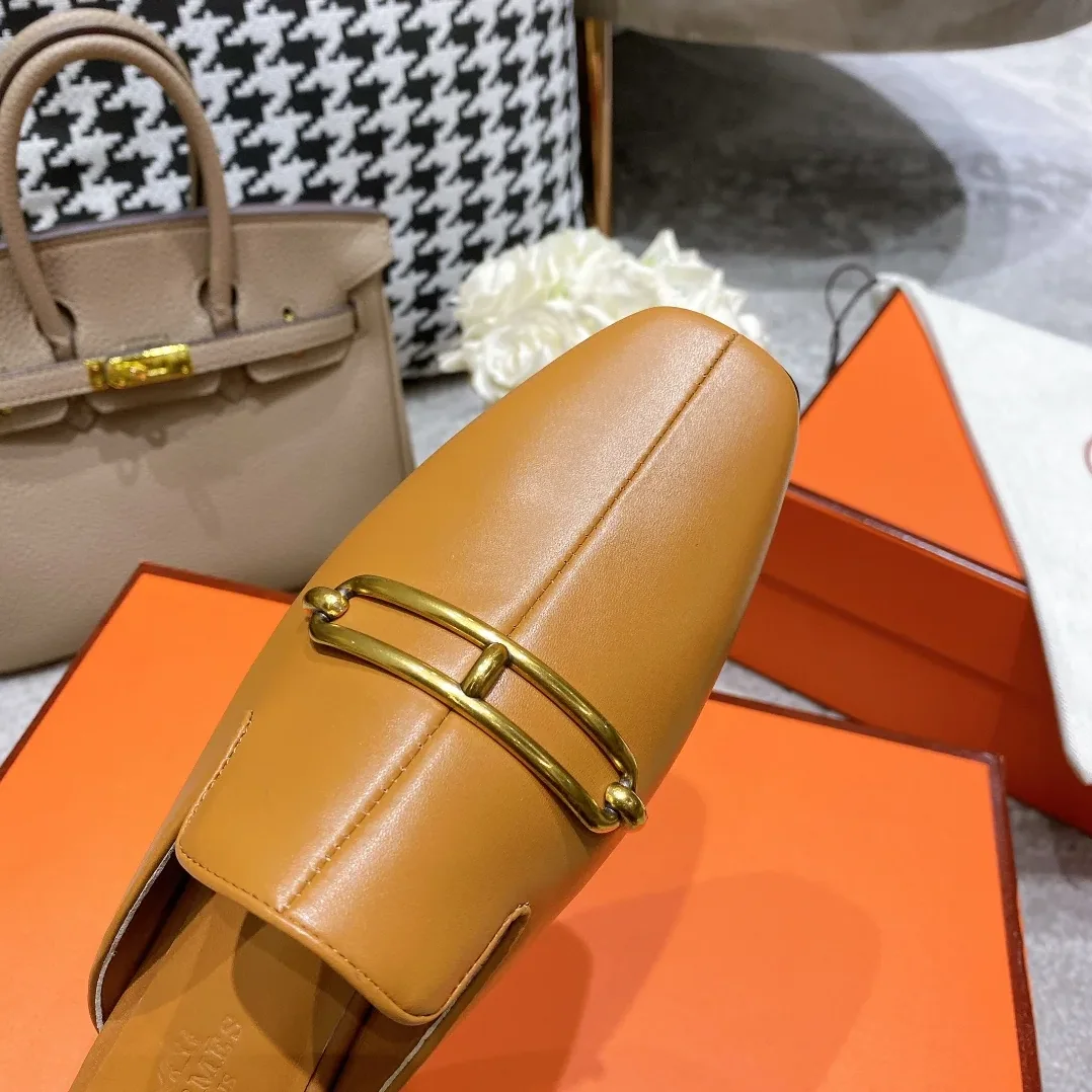 Hermes Esmee Mule Brown Hermes Esmee Mule Brown
