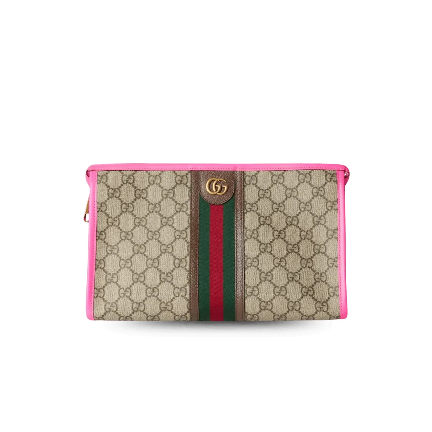 Gucci Ophidia Clutch & Pouch in Beige Gold Hardware