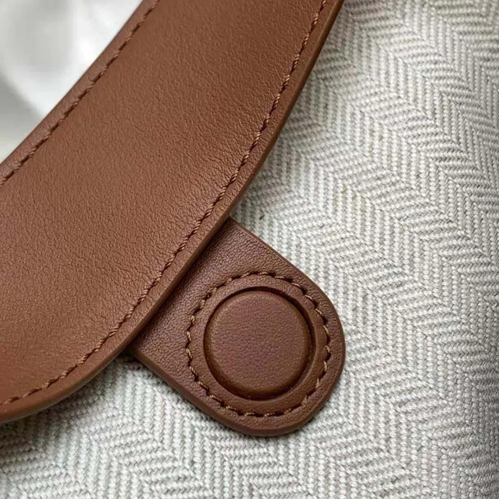 Loewe Luna Bag in Anagram Jacquard and Classic Calfskin for Women in Brown