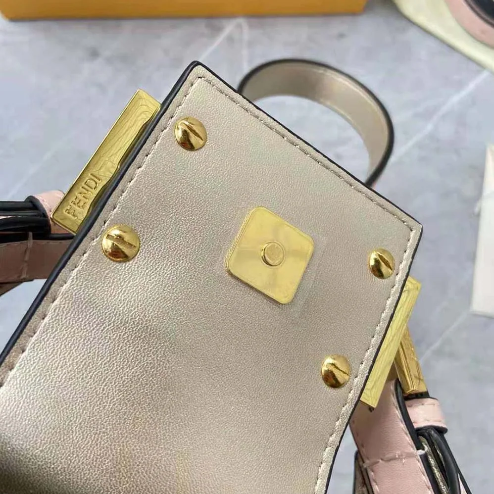 Fendi Cookie Pale Pink Leather Mini Bag for Women Fendi Cookie Pale Pink Leather Mini Bag for Women