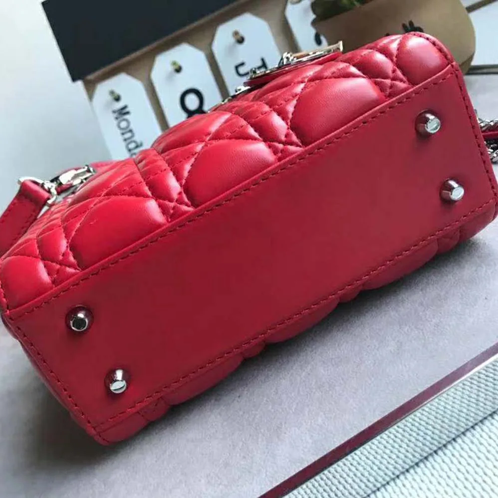 Dior MY ABCDIOR Lambskin Bag for Women in Red