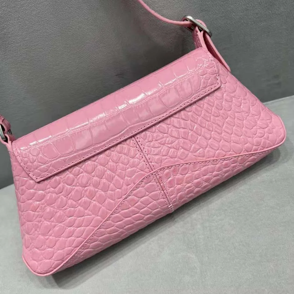 Balenciaga XX Small Flap Bag Crocodile Embossed in Pink for Women