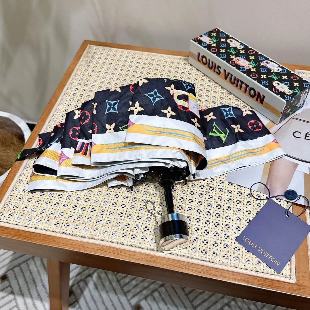 Louis Vuitton Opening Folding Monogram Umbrella Black