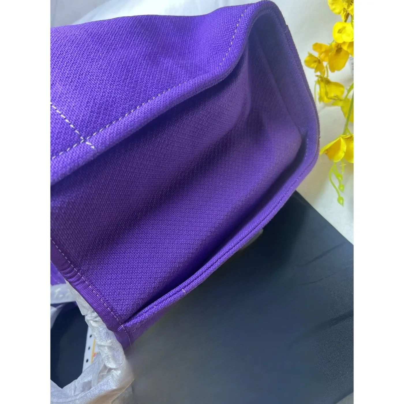Chanel Deauville Tote Bag Pouch Purple /