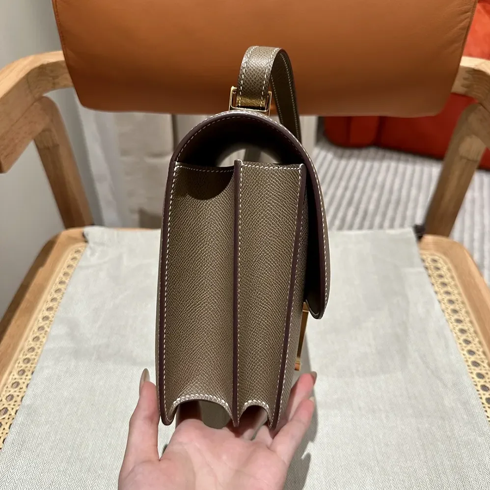 Hermes Constance 24 Bag Epsom Leather for Women in Gray/Gold Hermes Constance 24 Bag Epsom Leather for Women in Gray/Gold