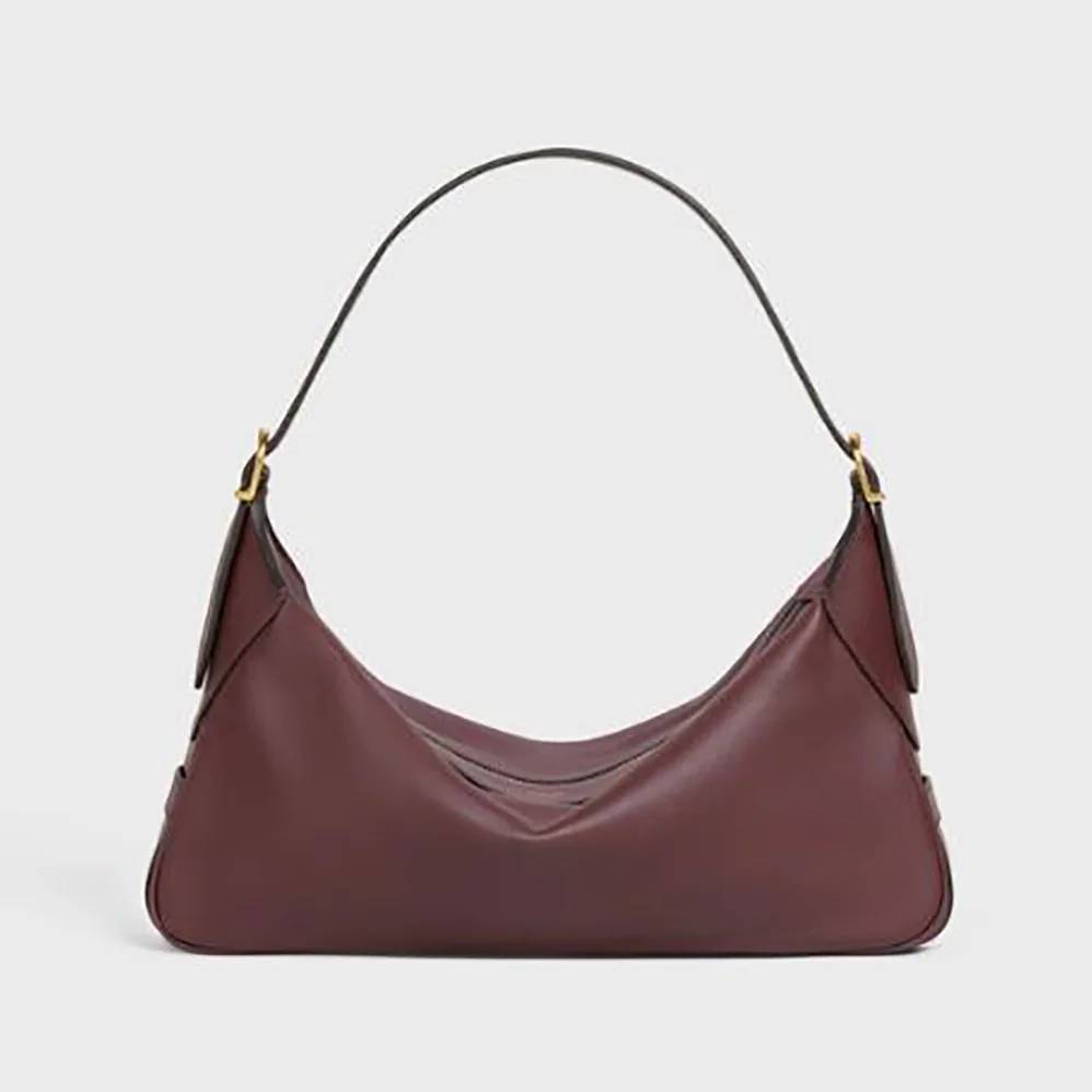 Celine Medium Romy in Supple Calfskin for Women in Maroon