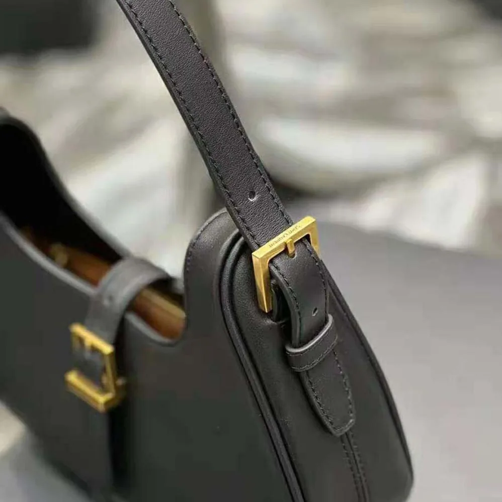 Saint Laurent YSL Le Fermoir Hobo Bag in Shiny Leather for Women Saint Laurent YSL Le Fermoir Hobo Bag in Shiny Leather for Women