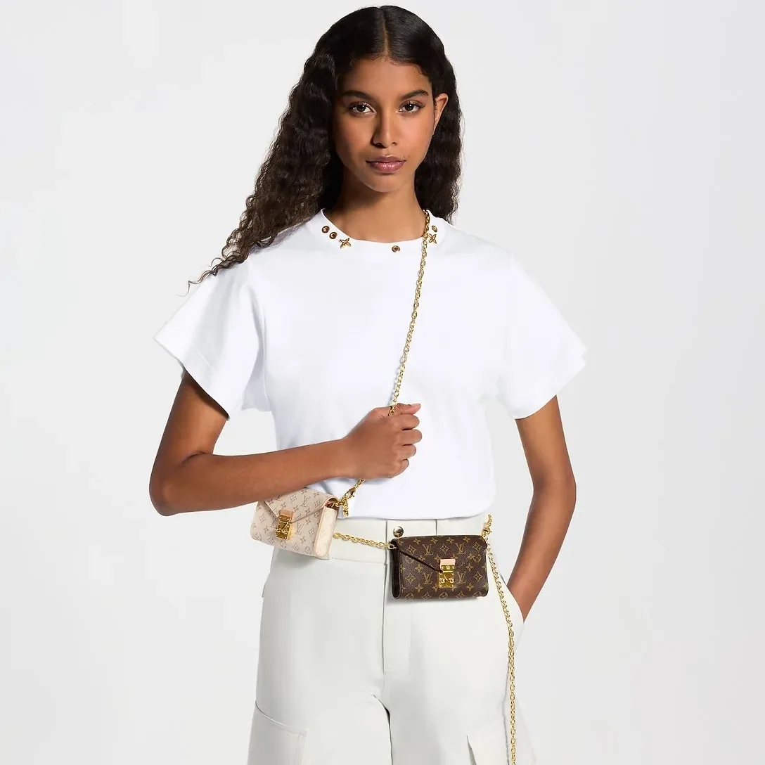 Louis Vuitton Pouch Metis Belt / Cream Monogram Dune Gold Hardware