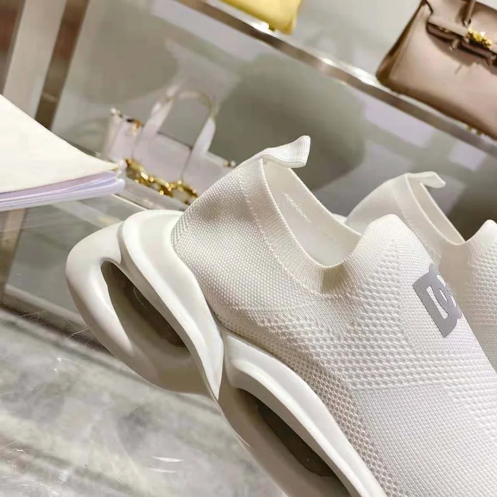 Dolce Gabbana D&G Stretch Mesh Wave Sneakers for Unisex in White