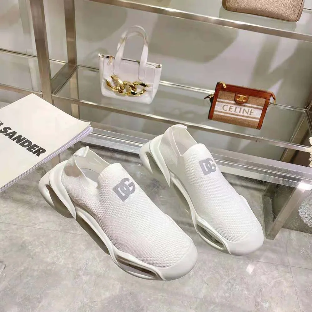 Dolce Gabbana D&G Stretch Mesh Wave Sneakers for Unisex in White