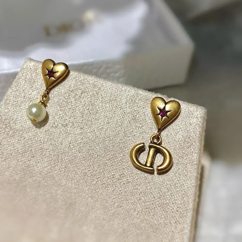Dior Lucky Charms Earrings Antique Gold for Women in Finish Metal