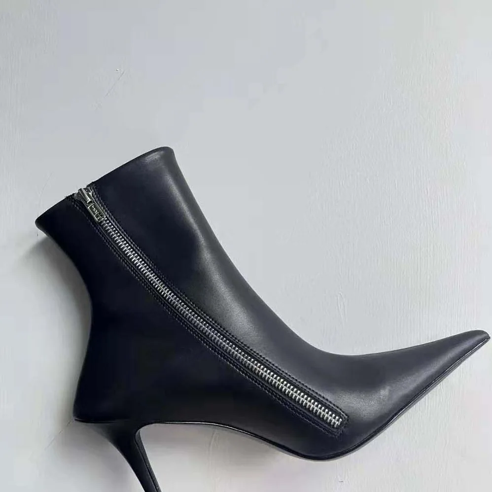 Balenciaga Witch 110mm Bootie in Black Shiny Soft Sheepskin for Women Balenciaga Witch 110mm Bootie in Black Shiny Soft Sheepskin for Women