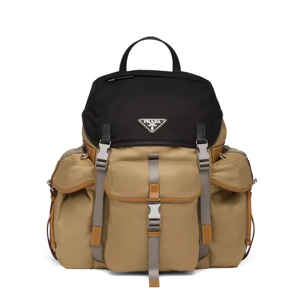 Prada Technical Fabric Nylon Backpack for Men in Brown Prada Technical Fabric Nylon Backpack for Men in Brown