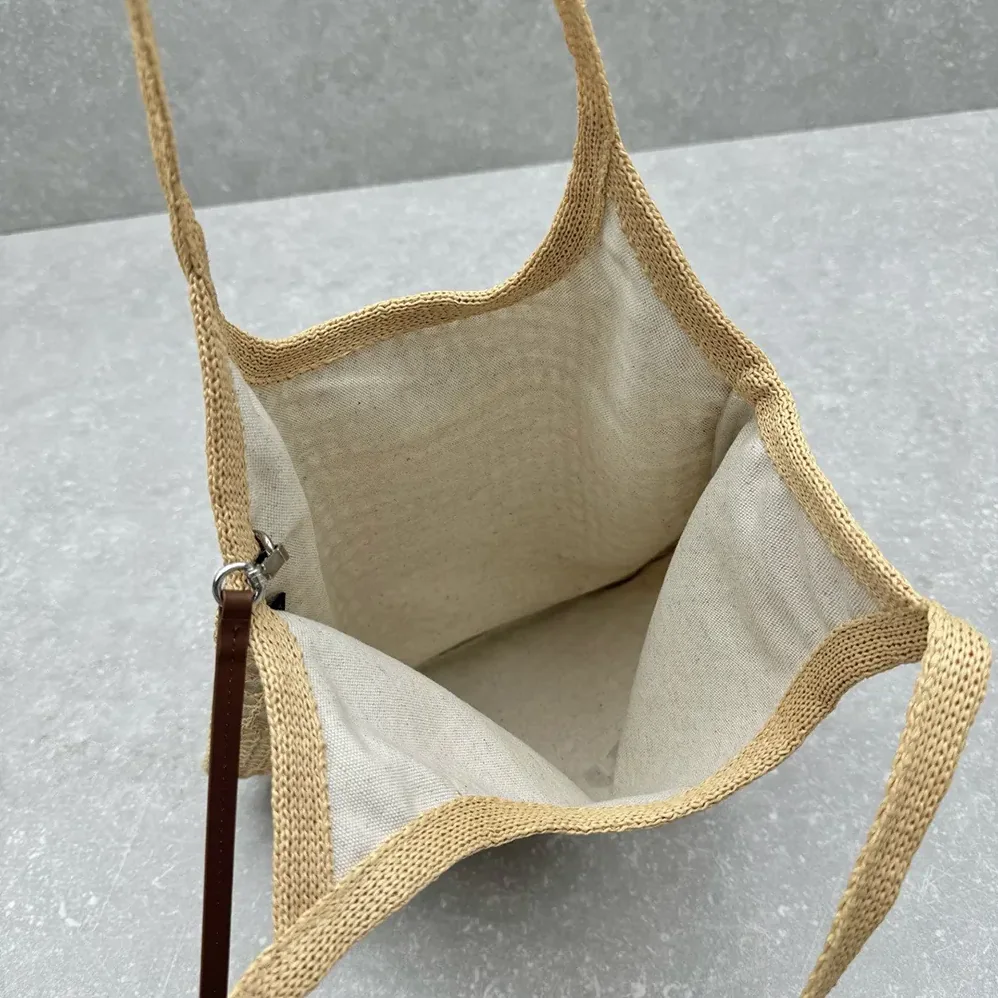 Miu Miu IVY Raffia for Women in Effect and Linen Bag