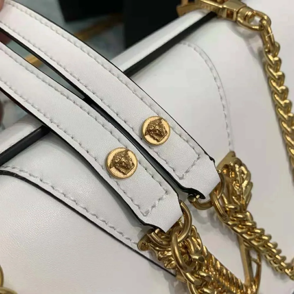 Versace Virtus Shoulder Bag for Women in White Versace Virtus Shoulder Bag for Women in White