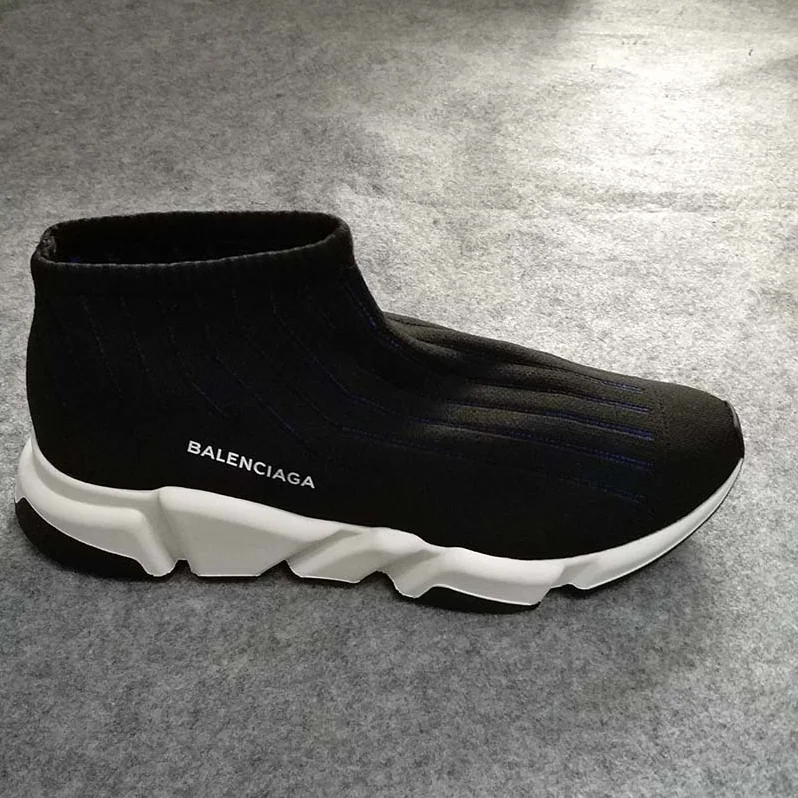 Balenciaga Speed Trainer Ribs Shoes Black for Men Balenciaga Speed Trainer Ribs Shoes Black for Men