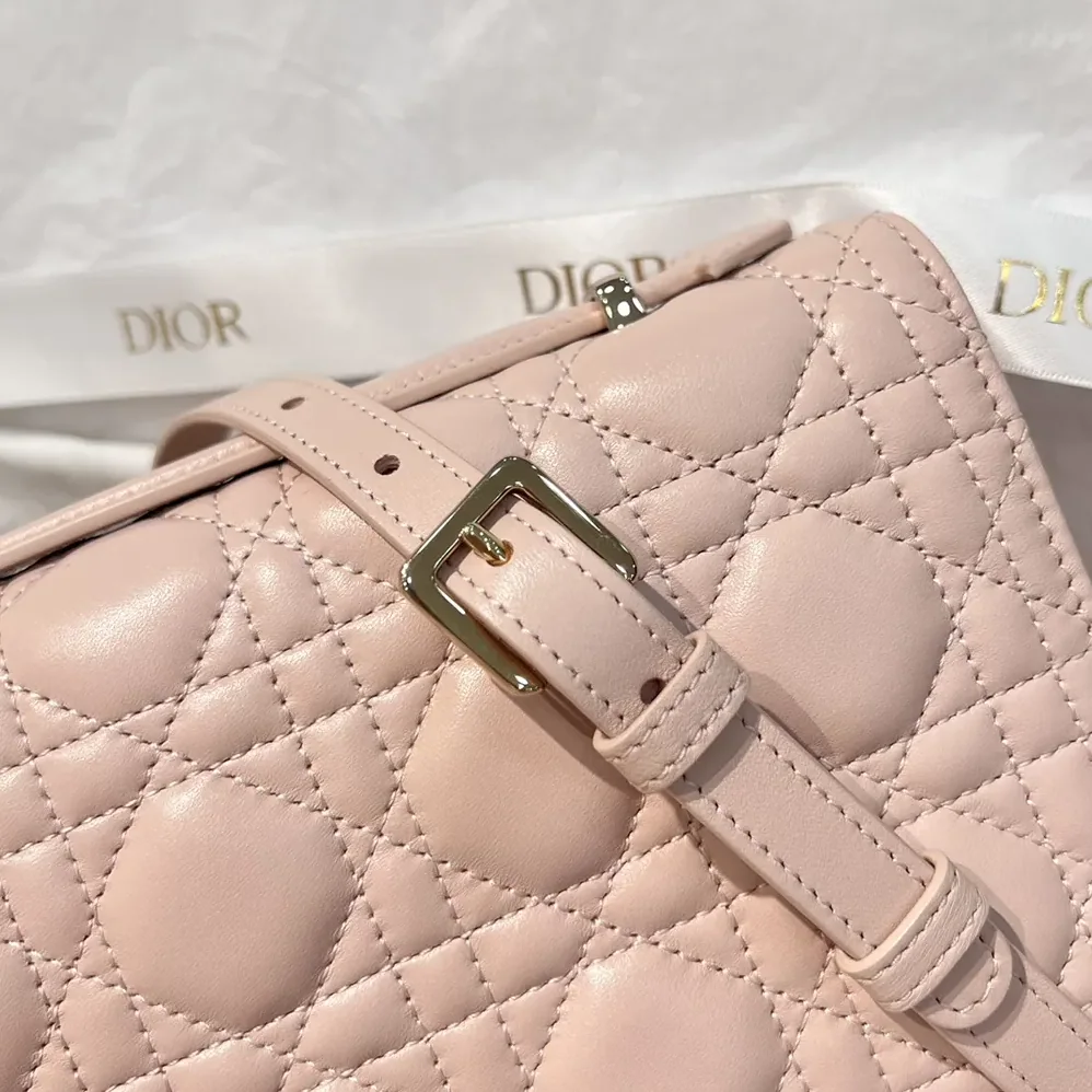 Dior My Dior Top Handle Bag Pink Cannage Lambskin for Women