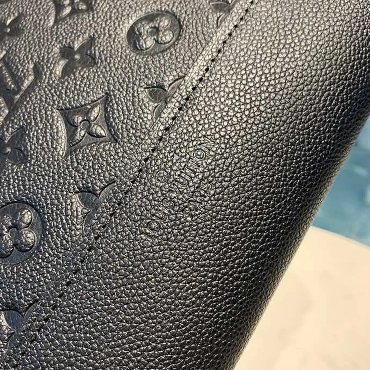 Louis Vuitton Neo Alma Top Handle Bag / Monogram Empreinte Black Canvas Gold Hardware