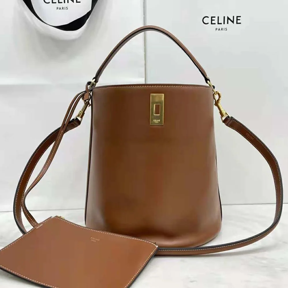 Celine Bucket 16 Bag in Smooth Calfskin for Women in Brown