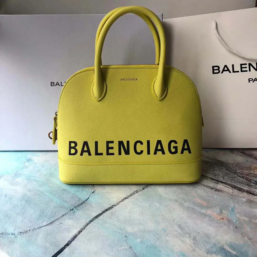 Balenciaga Ville Top Handle XXS Small Graffiti Calfskin for Women in Yellow