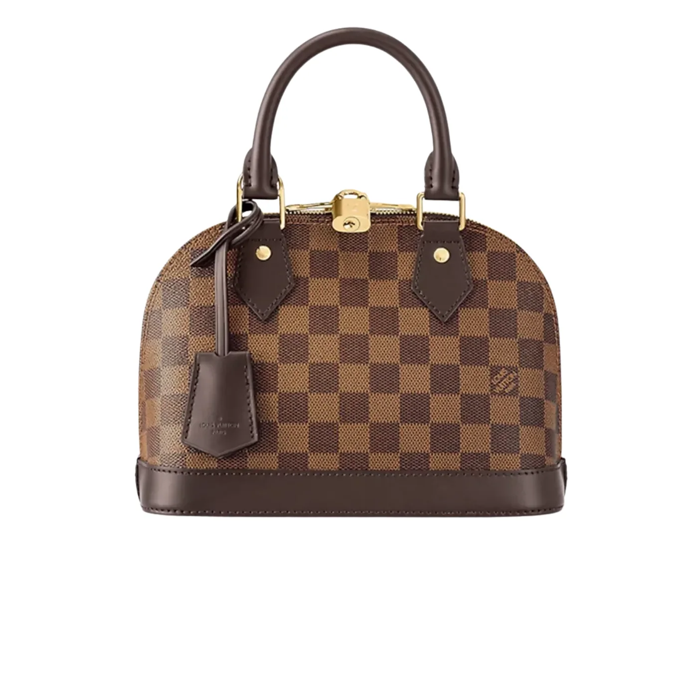 Louis Vuitton Alma BB Top Handle Bag in Damier Brown Gold Hardware Louis Vuitton Alma BB Top Handle Bag in Damier Brown Gold Hardware