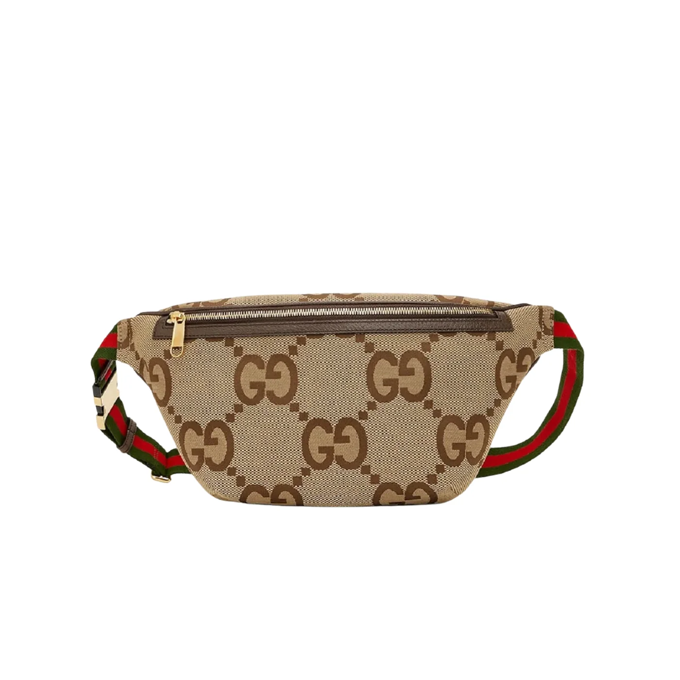 Gucci Jumbo GG Belt Bag Camel And Ebony Jumbo GG Canvas / Gucci Jumbo GG Belt Bag Camel And Ebony Jumbo GG Canvas /