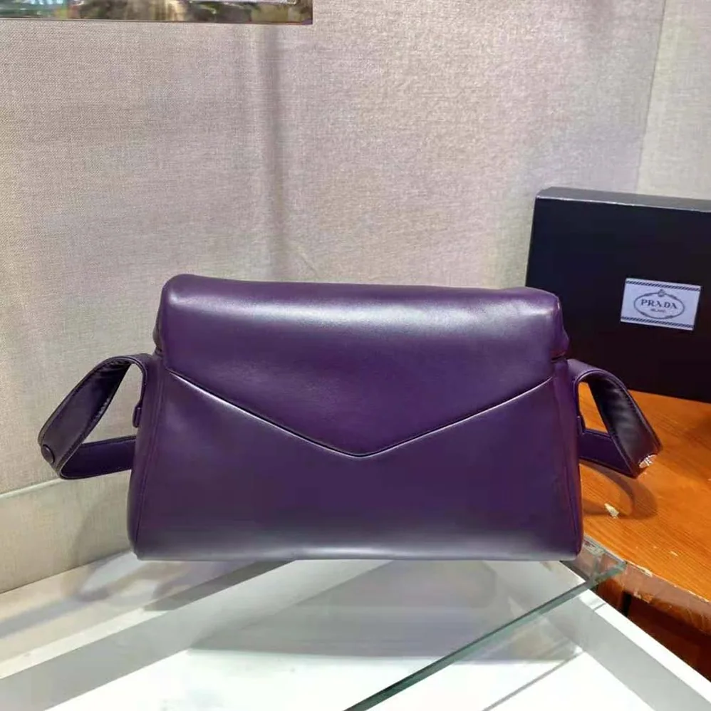 Prada Padded Nappa Leather Prada Signaux Bag for Women in Purple